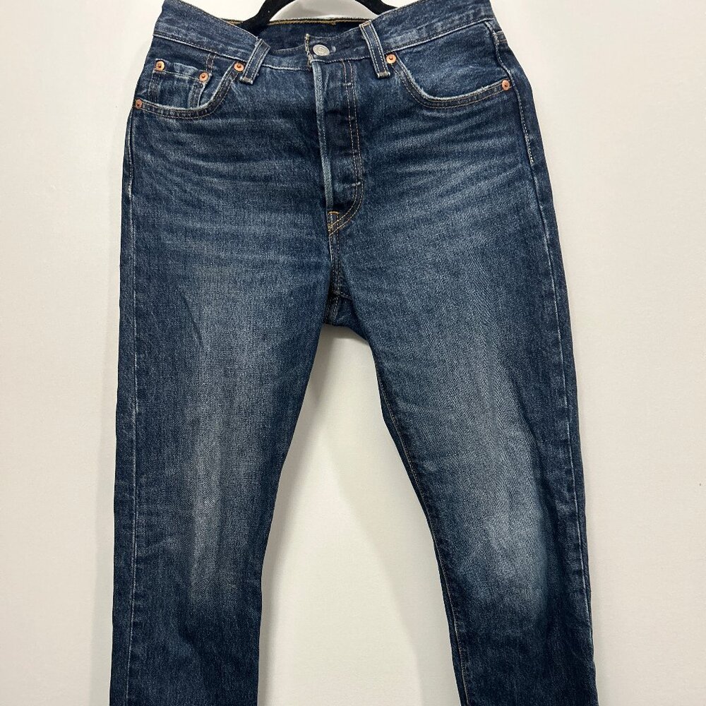 Levi’s 501 Original Fit Button Fly Jeans Blue Denim Straight Leg – Gently Used